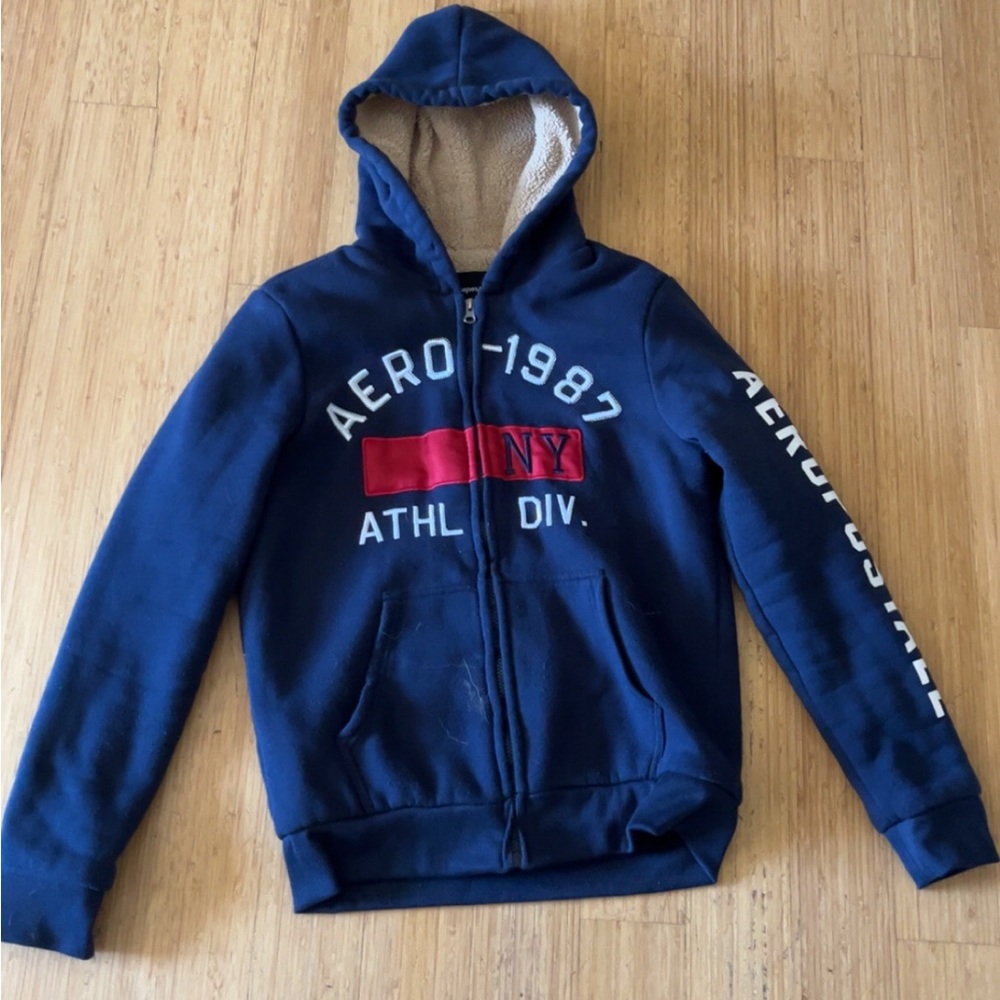 Aeropostale Cozy Tan Sherpa Jacket